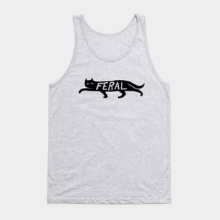 Feral Black Cat Tank Top